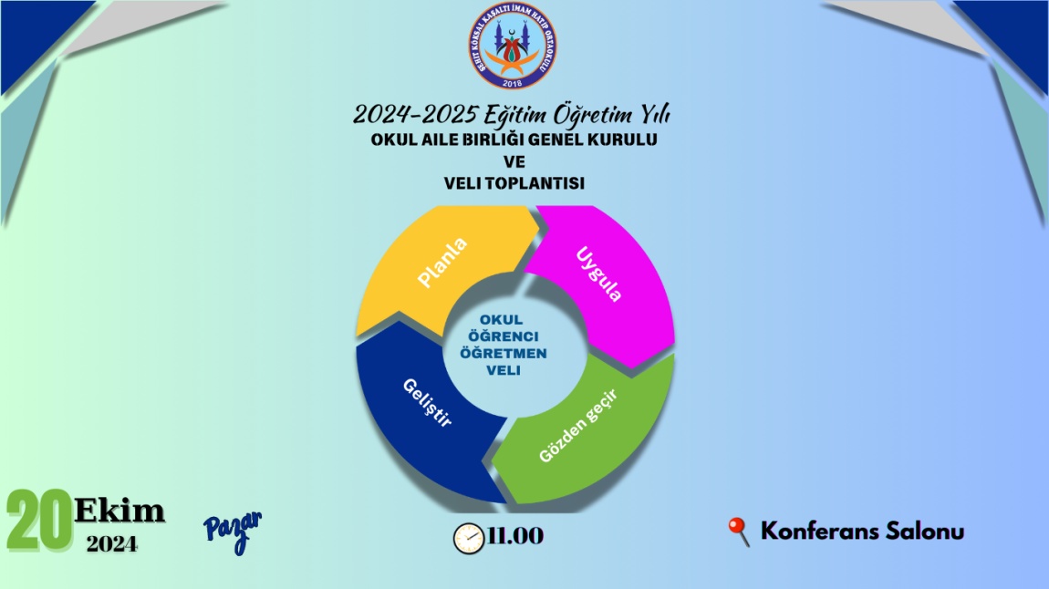 2024-2025 EĞİTİM ÖĞRETİM YILI OKUL AİLE BİRLİĞİ GENEL KURULU VE VELİ TOPLANTISI